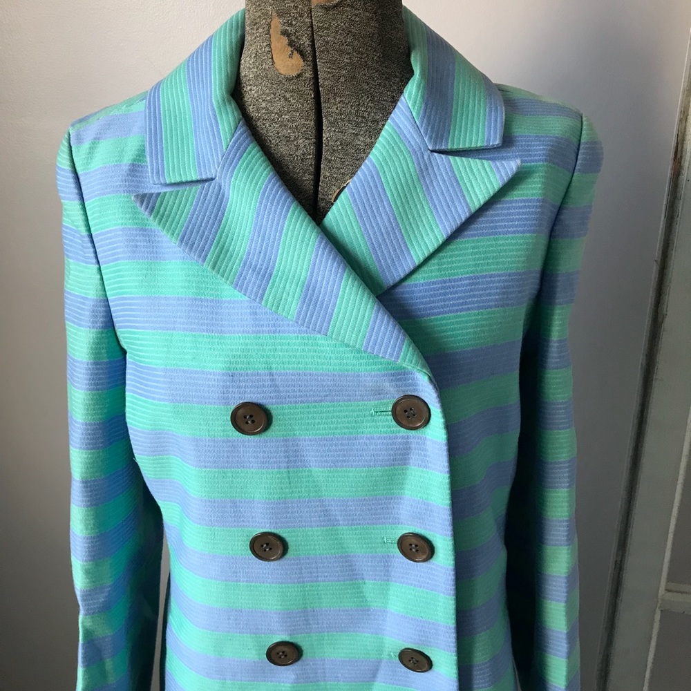 Charles Nolan striped long jacket - Picture 3 of 7
